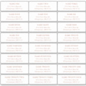 Étiquettes de adresse invités Terra Cotta (Devant)