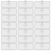 Étiquettes de adresse invités transparents, encre (Devant)