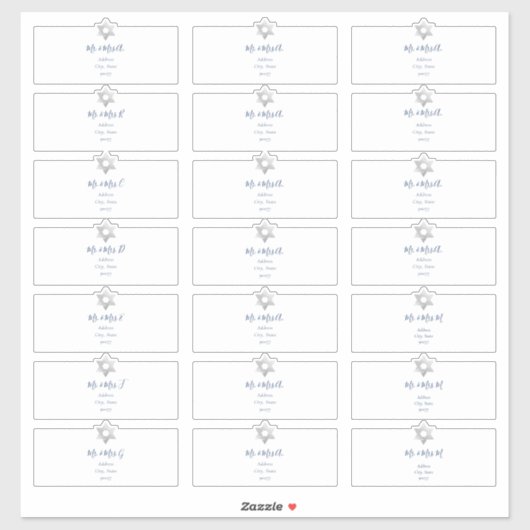 Étiquettes de adresse invités transparents, encre (Feuille)