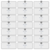 Étiquettes de adresse invités transparents, encre (Devant)