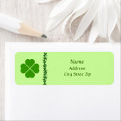 Étiquettes de adresse irlandais Four Leaf Clover (En situation)