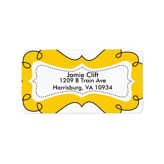 Étiquettes de adresse jaunes (Devant)