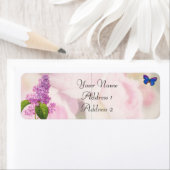Étiquettes de adresse Lilac et Butterfly (En situation)