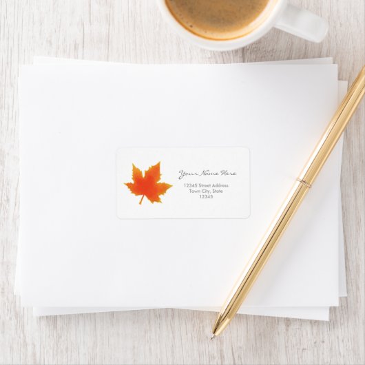 Étiquettes de adresse Maple Leaf (En situation)