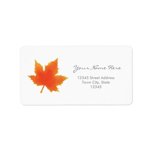 Étiquettes de adresse Maple Leaf (Devant)
