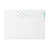Étiquettes de adresse Mariage Confetti Polka Dot c (Dos)