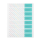 Étiquettes de adresse Mariage Confetti Polka Dot c (Feuille)