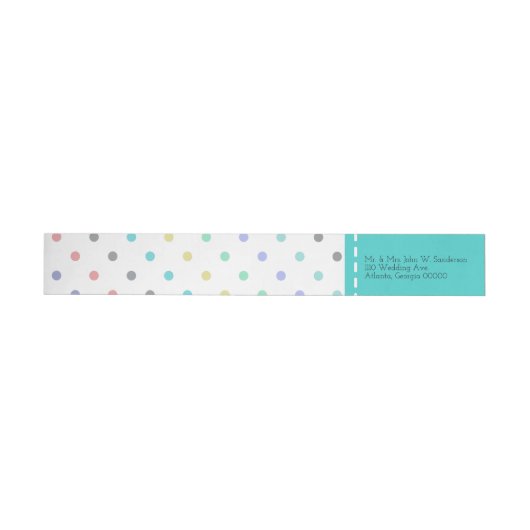Étiquettes de adresse Mariage Confetti Polka Dot c (Individuel)