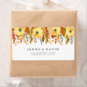 Étiquettes de adresse Mariage de automne aquarelle (En situation)