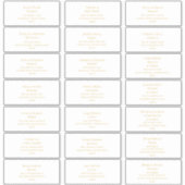 Étiquettes de adresse Mariage de police or simple  (Devant)