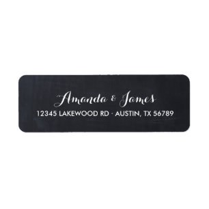 Étiquettes de adresse Mariage de tableau de bord s