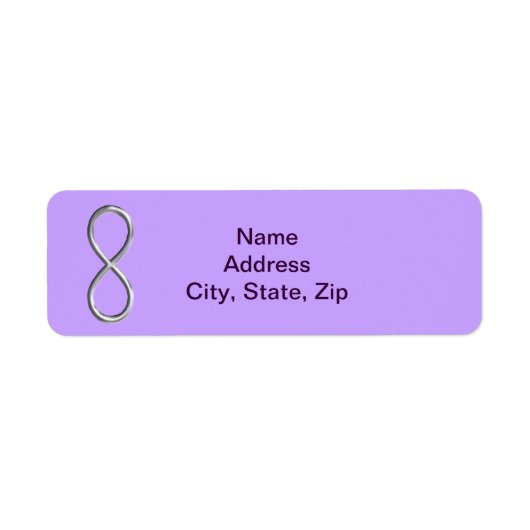 Étiquettes de adresse Mariage Lavender Infinity (Devant)