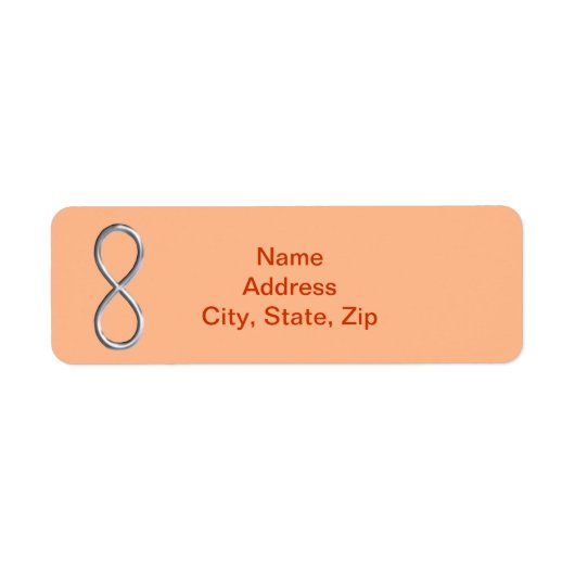 Étiquettes de adresse Mariage Orange Infinity (Devant)