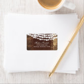 Étiquettes de adresse Mariage Rustique (En situation)