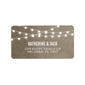 Étiquettes de adresse Mariage Taupe String (Devant)