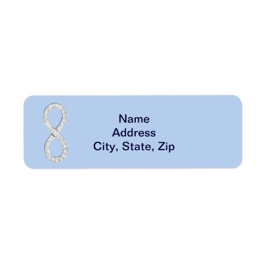 Étiquettes de adresse Mariages Blue Diamond Infini (Devant)