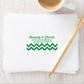 Étiquettes de adresse Mariages Chevron (En situation)