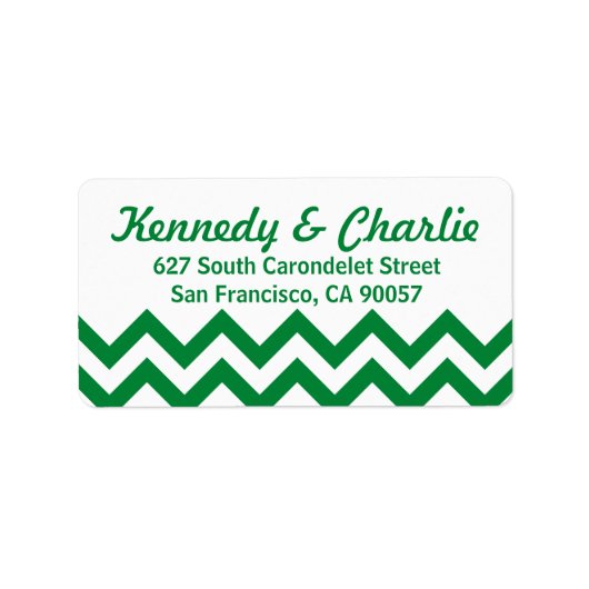Étiquettes de adresse Mariages Chevron (Devant)