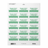 Étiquettes de adresse Mariages Chevron (Feuille entière)