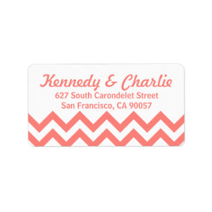 Étiquettes de adresse Mariages Chevron