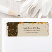 Étiquettes de adresse Mariages de automne de chêne (En situation)