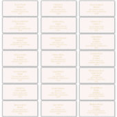 Étiquettes de adresse Mariages de polices or Blush (Devant)