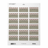 Étiquettes de adresse Mariages élégants Retro chic (Feuille entière)
