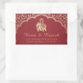 Étiquettes de adresse Mariages indiens, bleu et or (Sac)