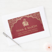 Étiquettes de adresse Mariages indiens, Stickers M (Enveloppe)
