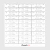 Étiquettes de adresse mariages invités (Feuille)