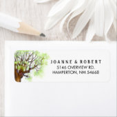 Étiquettes de adresse mariages - L'arbre d'amour (En situation)