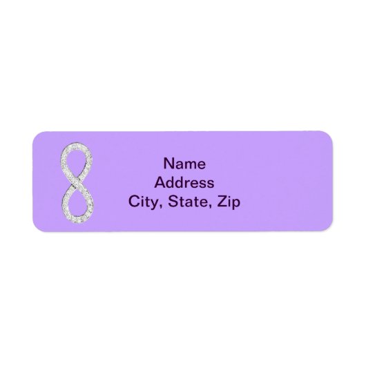 Étiquettes de adresse Mariages Lavender Diamond In (Devant)