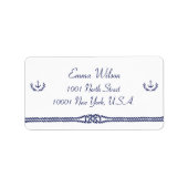 Étiquettes de adresse Mariages nautiques avec Ancr (Devant)