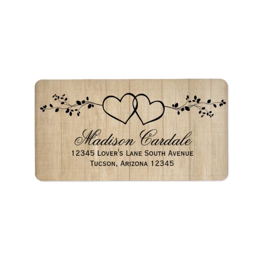 Étiquettes de adresse Mariages Rustiques à double  (Devant)