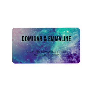 Étiquettes de adresse Mariages Smokey Galaxy