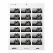 Étiquettes de adresse mariés et lumineux de photo (Feuille entière)