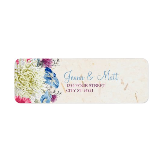 Étiquettes de adresse merveilleux de fleurs