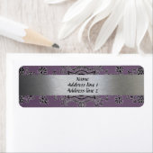 Étiquettes de adresse métalliques argentés et viol (En situation)