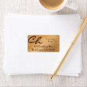 Étiquettes de adresse métalliques en cuivre (En situation)