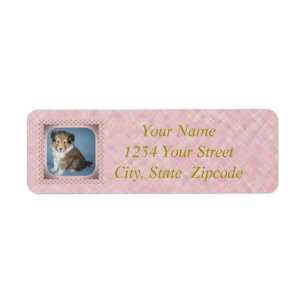 Étiquettes de adresse mignons de chiot de chien d
