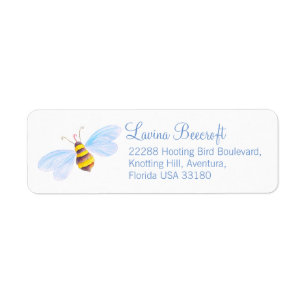 Étiquettes de adresse mignons de réponse d'art