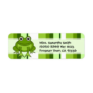 Étiquettes de adresse mignons de retour de rayure