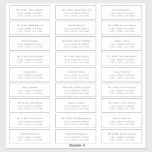 Étiquettes de adresse minimalistes d'invités noirs