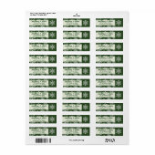 Étiquettes de adresse modernes de flocons de neige (Feuille entière)