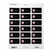 Étiquettes de adresse Monogrammes ronds (Feuille entière)