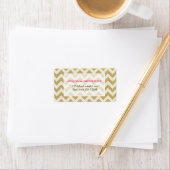 Étiquettes de adresse Motifs Chevron (En situation)