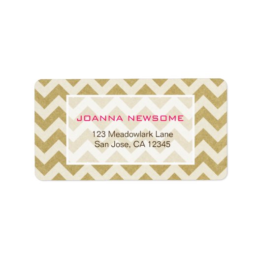 Étiquettes de adresse Motifs Chevron (Devant)