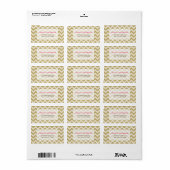 Étiquettes de adresse Motifs Chevron (Feuille entière)