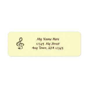 Étiquettes de adresse musicaux de retour de clef
