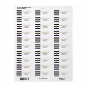 Étiquettes de adresse nautiques rayés Ancre Marine (Feuille entière)